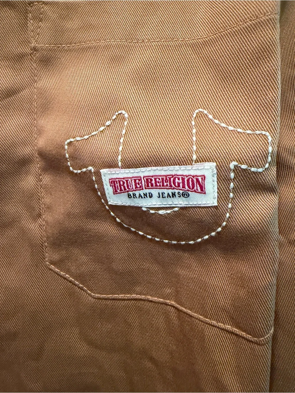 True Religion Men's Short-Sleeve Button-Down Shirt - Rust Brown